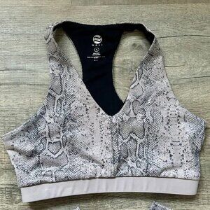 Noli Yoga Blush Sahara Snakeskin Sports Bra